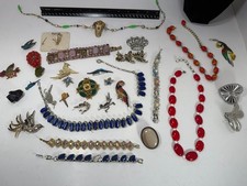 Large Vintage Antique Jewelry Wear Fix Scrap Harvest Rhinestone Lot Arts Crafts