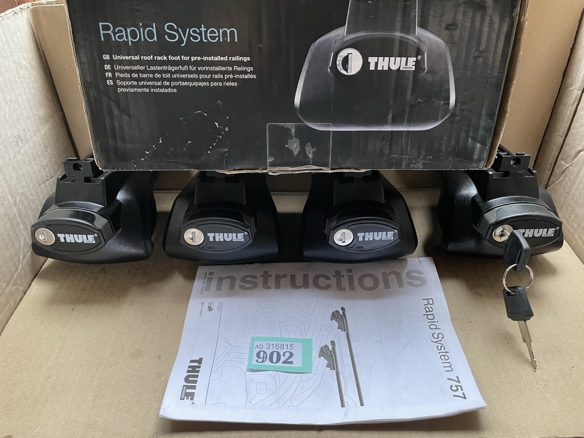 THULE 757 (now 7104) Foot pack for raised open rails VERY GOOD