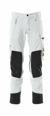 Mascot Advanced Bundhose | Ultimate Stretch - weiß | Knietaschen Cordura