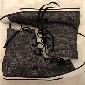 grey sparkle converse