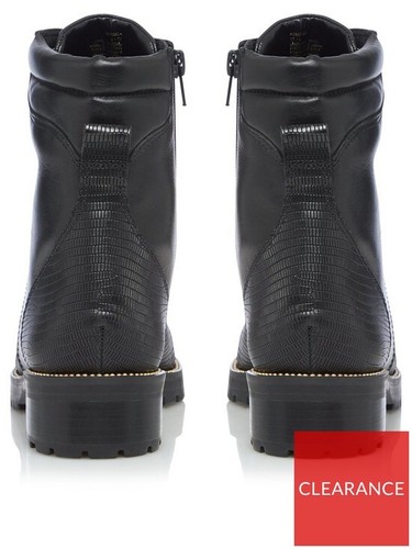 BNIB Dune London Pom Pom Pearl Buckle Biker Boots - Black UK 3 - Picture 6 of 6