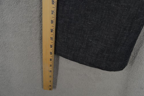 Dalia Collection Womens Linen Blend Pants Size 14 Gray Flat Front Relaxed Chino - Picture 11 of 14