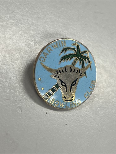VINTAGE LAWN BOWLS DARWIN NT CLUB BOWLING ENAMEL BADGE RSL COUNCIL - 第 2/3 張圖片