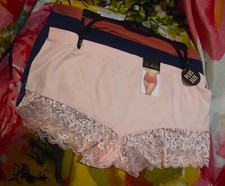 3 PRIMA VALENTINA 847022X PLUS PK/NY SEAMLESS LACE LEGS BOYSHORT PANTIES 1X
