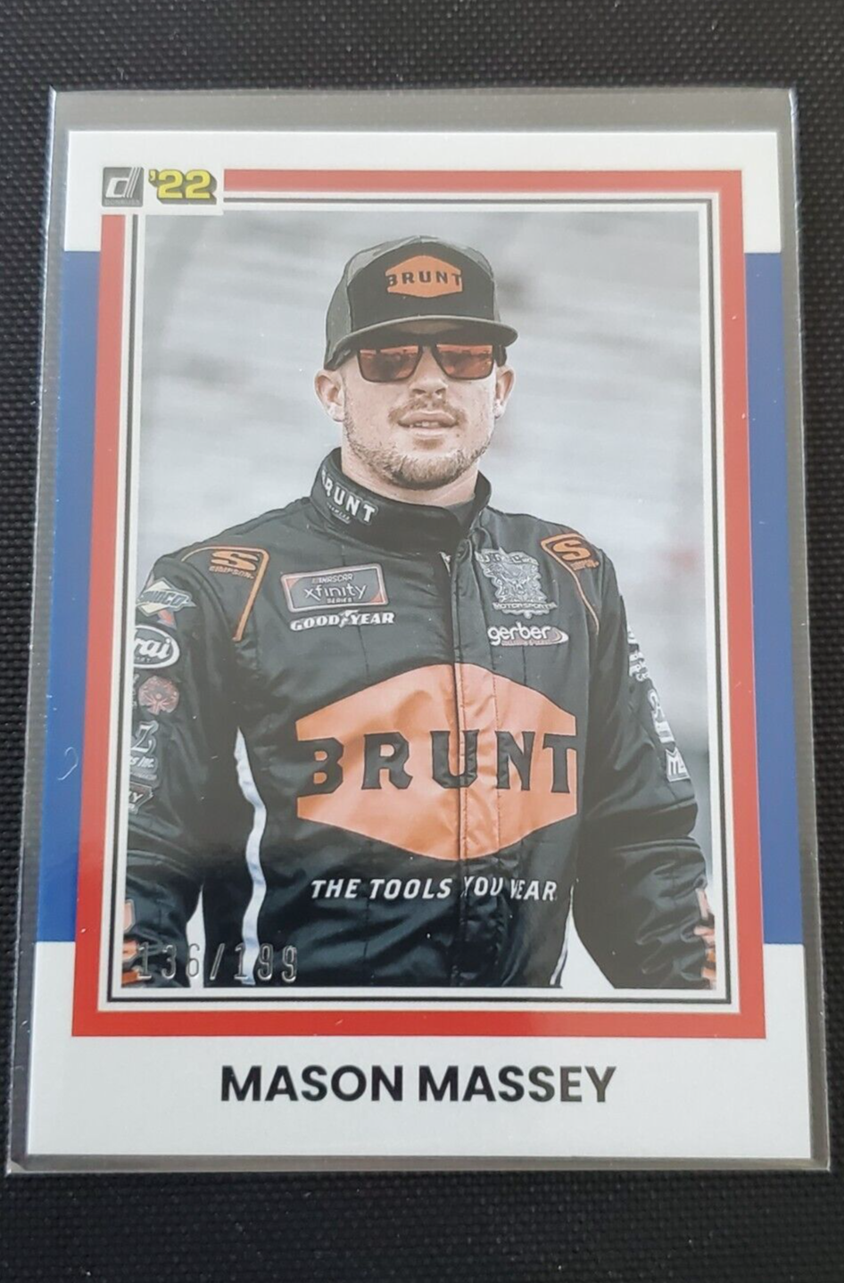 2022 Donruss Racing NASCAR Retro 1981 #175 Mason Massey /199 Navy Blue ...