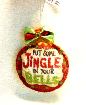 NWT ''Put Some Jingle in your Bells'' Cracker Barrel Christmas Ornament #C
