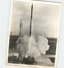 Detailed NASA Vintage 1958 Press Photo ROCKET LAUNCHES Into Sky