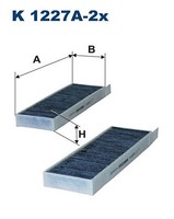 Filtron K 1227A-2X Filter, Innenraumluft FÜR CitroËN Ds Opel Peugeot Toyota Vaux