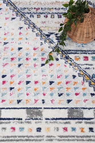 Erith Colourful Aztec Medallion Transitional Floor Rug Runner - 80x300cm - Picture 7 of 7