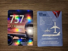 Delta Air Lines Card 54 Boeing 757-300 Pilot Trading Card Collector Trading 747