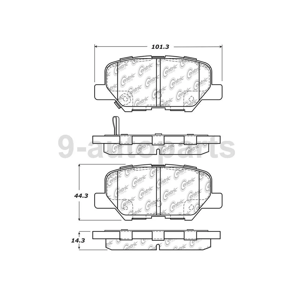 Rotores de freno de disco traseros + pastillas de freno de cerámica para Mitsubishi ASX 2014 2015 Foto 2 de 4