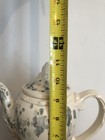 Vintage Holland Mold Elegant Ceramic Tea Pot 11.5” Set Cups Beige/White & Gray — photo 6