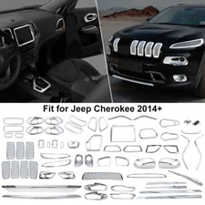 Chrome Car Control Panel Decor Cover Trim Frame for Jeep Cherokee 2014+