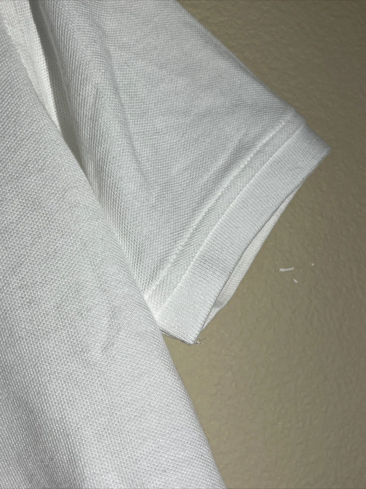 French Toast White Polo Shirt Short Sleeve Button Collar Youth Kid's 10/12Medium - Image 4 of 4