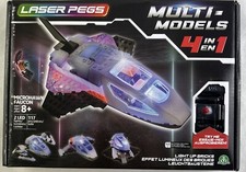 Image of Laser Pegs Multi Models 4-in-1 Micro Hawk LED Light Set 117 Brick Pieces