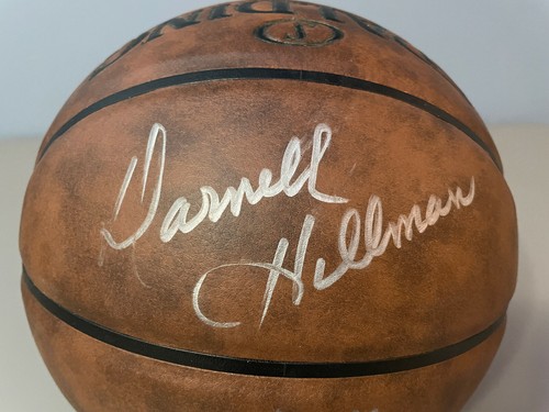Baloncesto clásico de madera dura de la NBA" autografiado por Darnell Hillman ""Dr. Dunk - Imagen 2 de 5