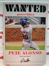 Pete Alonso 2020 Topps Throwback Thursday '80 Wanted Poster Design #194 SP /855