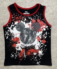 Disney Mickey Mouse Tank Top Kids L 10/12 Comic Graphic Print Sleeveless Shirt