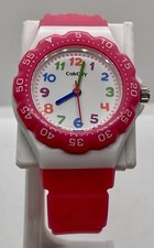 NEW CAKCITY Watch Kids Girls Fresh Battery Pink Strap Colorful Large Numbers