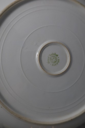 Vintage Nippon Hand Painted Platter Yellow W/ White Flowers - Picture 6 of 12