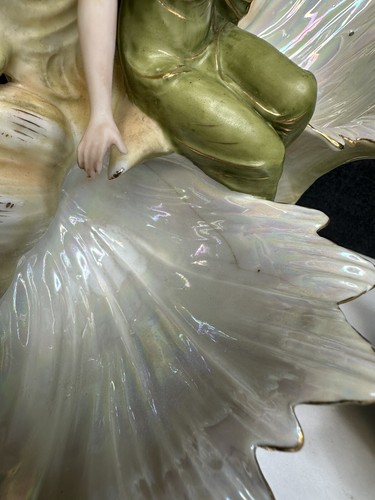 Rare Antique German Bisque Saxony Art Nouveau Woman Sea Shells Carl Conta Boehme - Picture 12 of 21