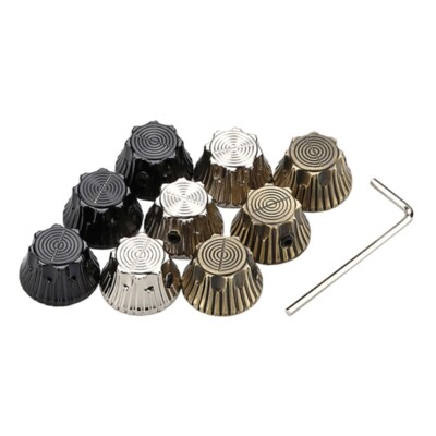 3Pcs Metal Volumes Tone Knobs with Hole for Electric Guitar Bass Part