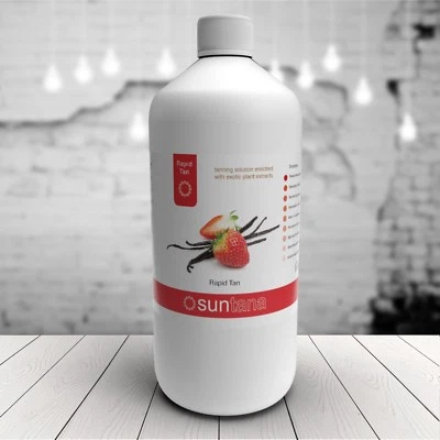 Suntana Rapid Fast Tan - Strawberry Vanilla Fragranced Express Spray Tan- 1000ml