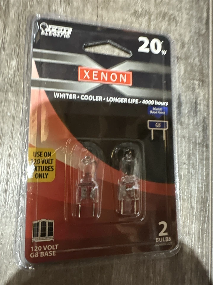 Xenon Bulbs G8 Bi-Pin Base 120V 20-Watt Whiter Cooler Longer Life 4000 Hours - Image 2 of 4