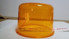 Amber Beacon Dome Vintage Police Or Fire For Large Revolving Light Lens250-33