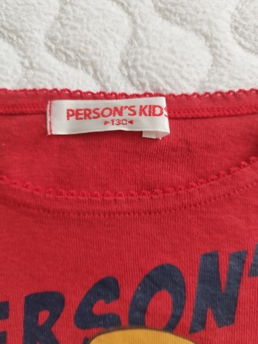 pearson’s cartoon printed red T-shirt 130 Japanese Brand's Vintage Kawaii - Picture 3 of 15