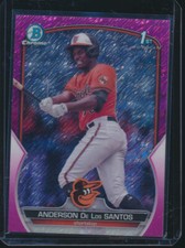 ANDERSON DE LOS SANTOS 1st 2023 Bowman Chrome PINK SHIMMER REFRACTOR Orioles RC