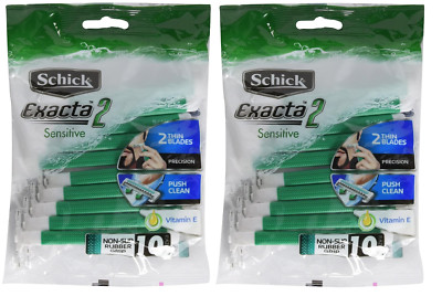 Schick Exacta2 (Slim Twin ST2) For Men, Sensitive Skin Disposables, 20 Count