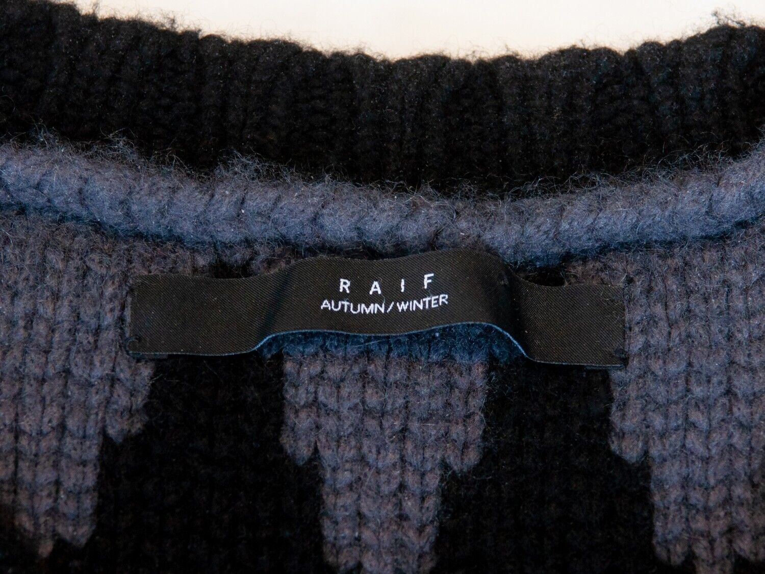 Raif Adelberg Black Heavy Cashmere Sweater 14243 - image 3