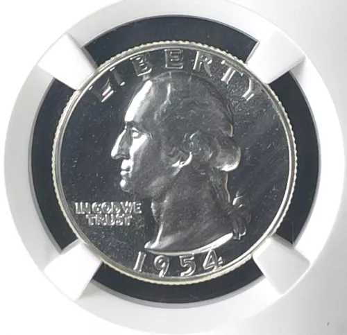1954 P 25c Proof Washington Silver Quarter NGC PF68