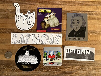 Lot Of  6Vintage  Rip n Dip Lord Nerm stickers decals Lil Mayo White Cat