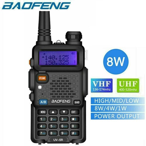 Baofeng UV-5R 8W Dual Band 2 Way Radio VHF UHF FM Transceiver Ham Walkie Talkie