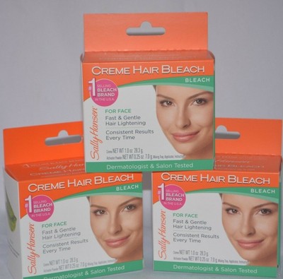 3 Sally Hansen Creme Hair Bleach For Face Fast Gentle Hair