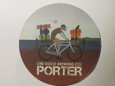 Beer Coaster: ORE DOCK Brewing Co Fresh Coast IPA & Porter ~ Marquette, MICHIGAN