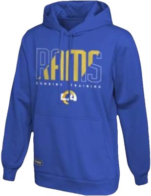 NFL Combine Men's Los Angeles Rams Backfield Team Color Hoodie Blue Size S New