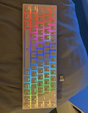 DK61 60% Wireless Mechanical Keyboard White RGB Illuminated QWERTY English
