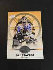 BILL RANFORD #9 AUTOGRAPHED 2023/24 U.D. BOSTON BRUINS CENTENNIAL CARD C.O.A.