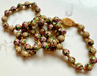 Vintage Chinese Export Cloisonné Enamel & Gold Gilt Beaded 24" Necklace — photo 5
