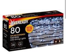 WhiteEveready Solar Powered LED String Lights 80pk - Cool White