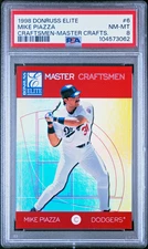 1998 DONRUSS ELITE MASTER CRAFTSMEN #6 MIKE PIAZZA DODGERS #/100 PSA 8 NM-MT NO↑