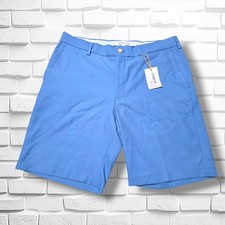 NWT Peter Millar Salem High Drape Performance Golf Shorts 9" Mens 34 Lake Blue