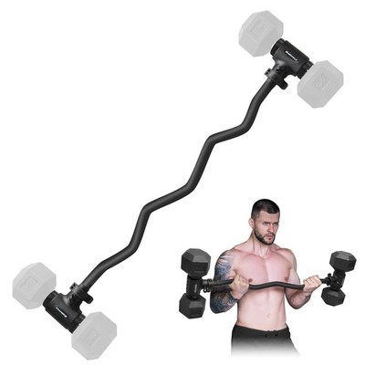 Dumbbell to Barbell Converter, Dumbbell Barbell Converters Bar, Adjustable We...