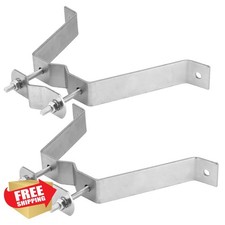 Skywalker TV Antenna Mast Wall Mount Pair - 4" Brackets Lag Bolts