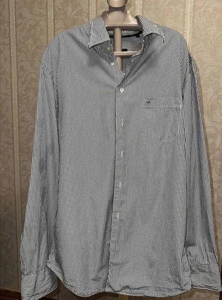 Men Emporio Armani Shirt Black Cotton 38 / M / 46