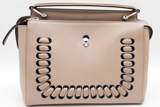 Fendi Taupe Leather Whipstitch Dotcom Satchel Bag Eb1225lexzde
