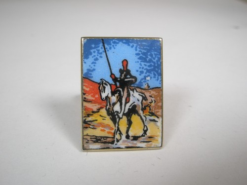 Mounted Knight Horse Mural SINGLE Vintage Cuff Link replace lost/broken zr52